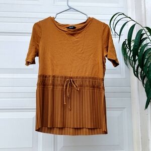Simply Vera Vera Wang Brown Short Sleeve Top